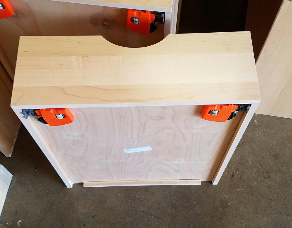drawer with locking device installed